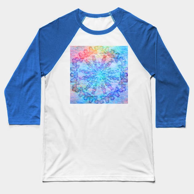 Tribal kaleidoscope on felt Baseball T-Shirt by hereswendy